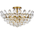 Elegant Lighting Emilia 18 Inch Flush Mount In Brass 1105F18BR